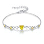 G&GEMSJEW Infinity Heart Birthstone Bracelets for Women, 925 Sterling Silver Women Charm Link Bracelet Adjustable, Birthday Anniversary Christmas Jewelry Gifts for Women Wife Mom Girlfriend Her