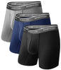 BAMBOO COOL Ultra Soft Mens Underwear Boxer Briefs Multi-pack | Bamboo Fabric‌,No Ride Up,More Breathable Than Cotton