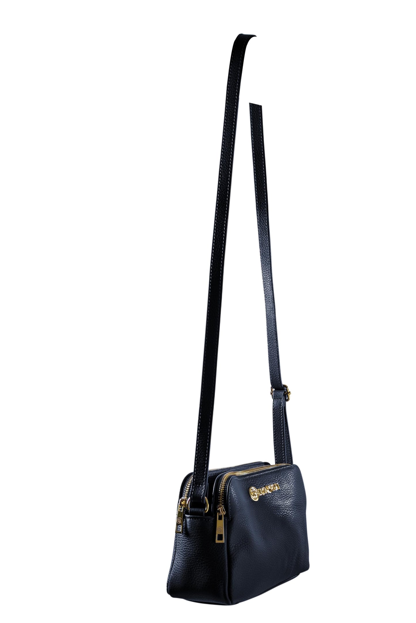 Baroncelli Crossbody Bag Made in Italy with Long Stripe Genuine Italian Soft Leather