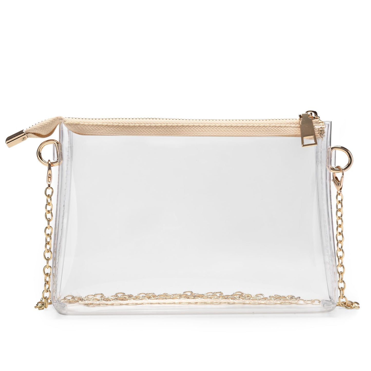 BS-VOG Clear Purse for Women - Stadium Approved Small Crossbody Bag with Zipper, Clear Stadium Bag for Concerts, Sports