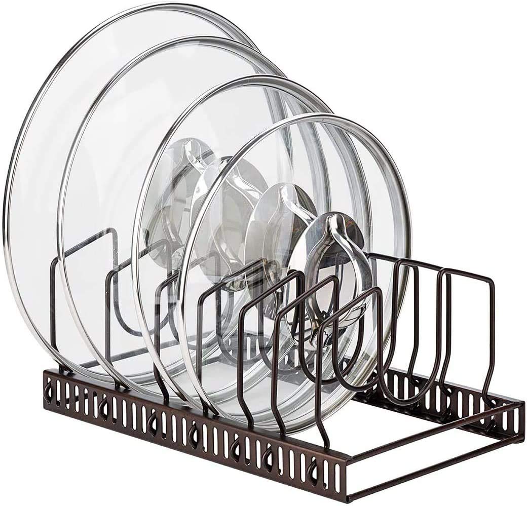 Adjustable Cookware Organizer Rack for Pots, Pans & Lids