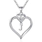 STORUP Heart Initial Necklaces for Women Girls, 14K-Gold-Plated Initial A-Z Heart Necklaces for Teen Girl Jewelry Birthday Gifts for Girls Women Her Wife Mom