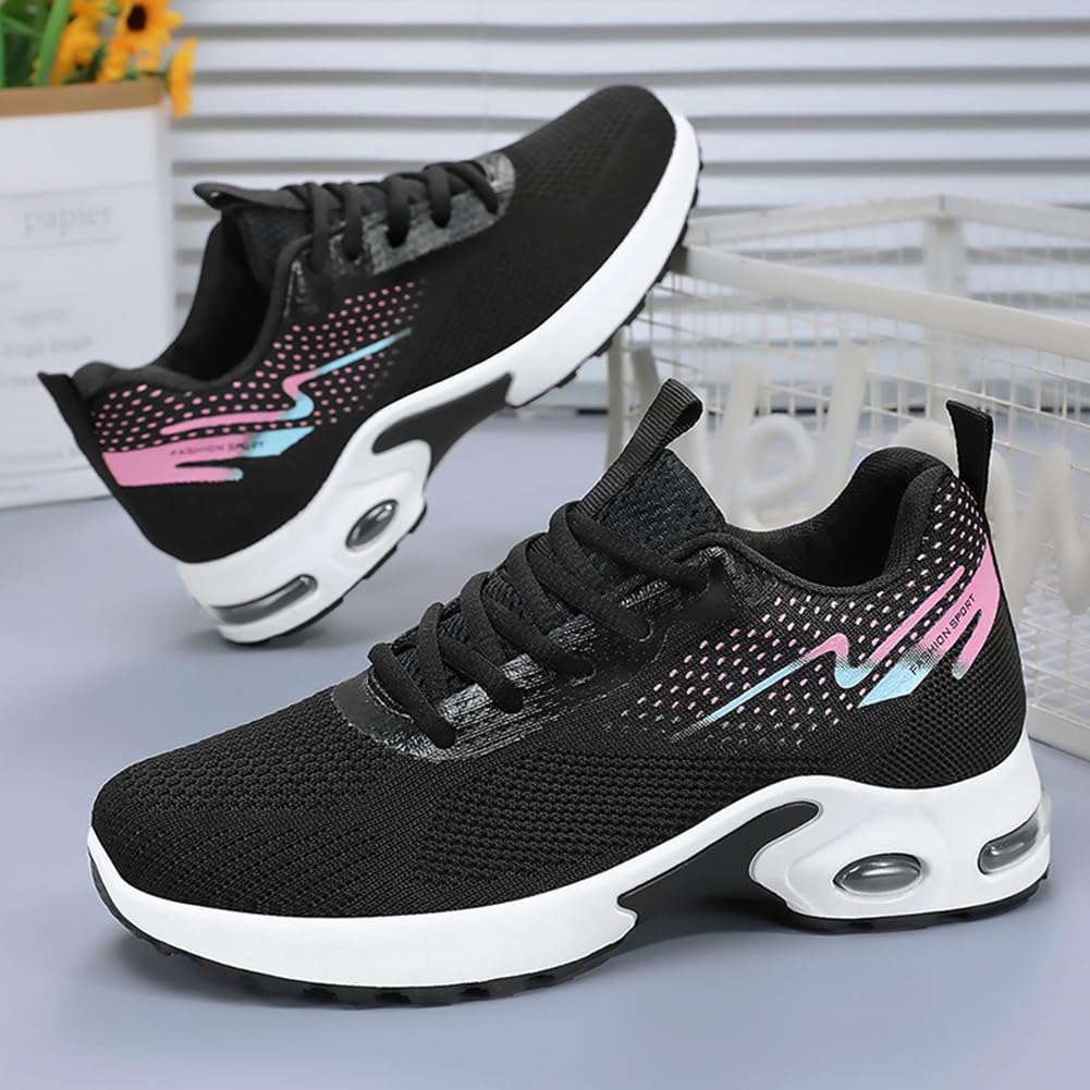 Padgene Womens Sneakers Air Cushion Running Shoes Lightweight Tennis Walking Shoes Mesh Breathable Gym Work Fashion Sneakers Athletic Comfortable CasualPadgene Womens Sneakers Air Cushion Running Shoes Lightweight Tennis Walking…size8