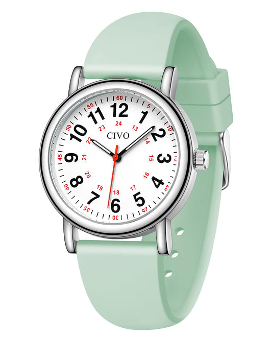 CIVO Nurse Watches for Women Men: Analog Waterproof Watch with Easy Read Dial Second Hand - Gifts for Nurses Medical Student Doctors