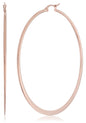 Amazon Essentials Gold Plated or Stainless Steel Flattened Hoop Earrings