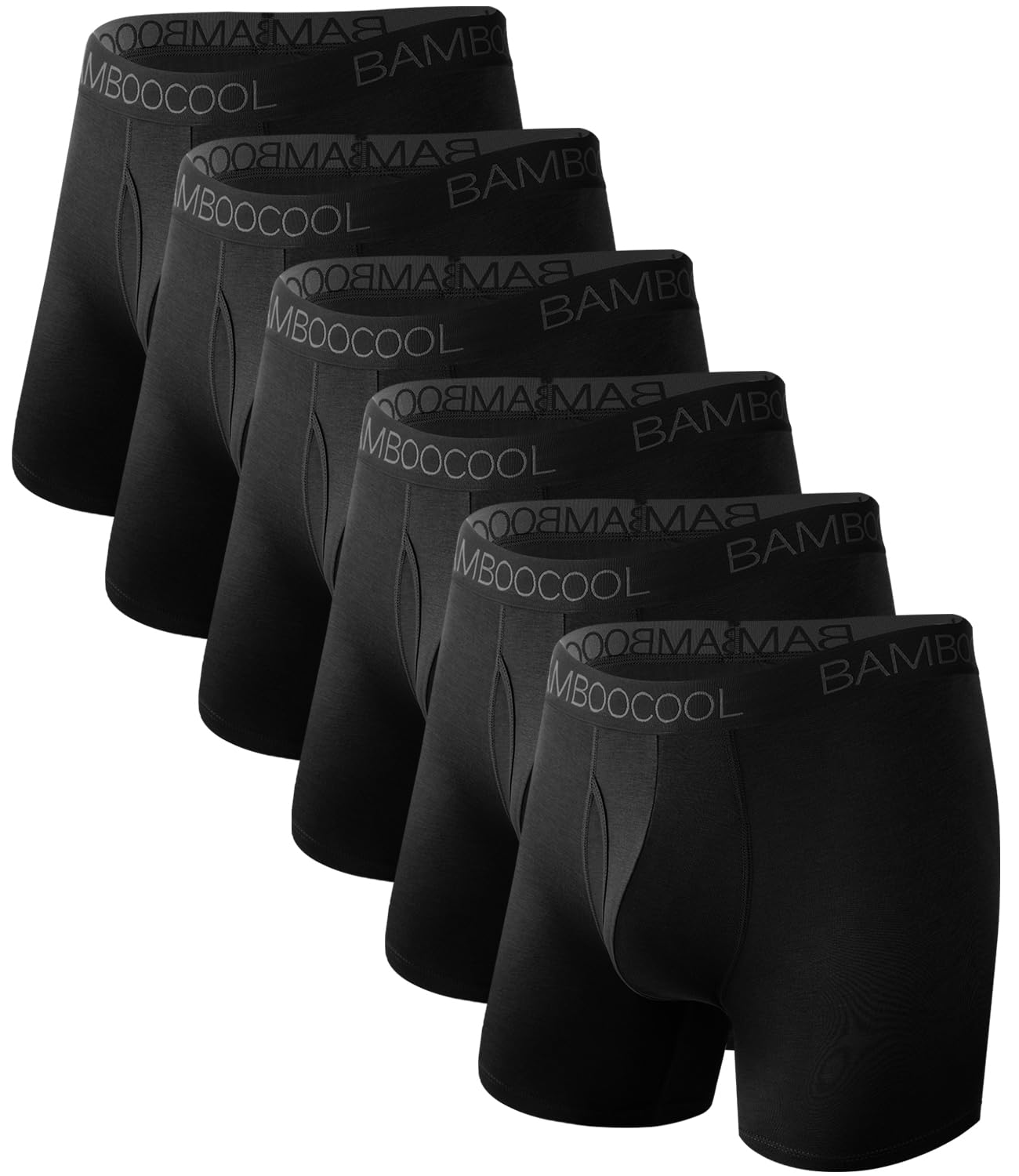 BAMBOO COOL Ultra Soft Mens Underwear Boxer Briefs Multi-pack | Bamboo Fabric‌,No Ride Up,More Breathable Than Cotton