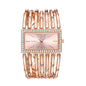 SENRUD Fashion Cuff Bracelet Watches for Women Luxury Rectangular Dial Analog Quartz Wrist Watch Gifts for Ladies