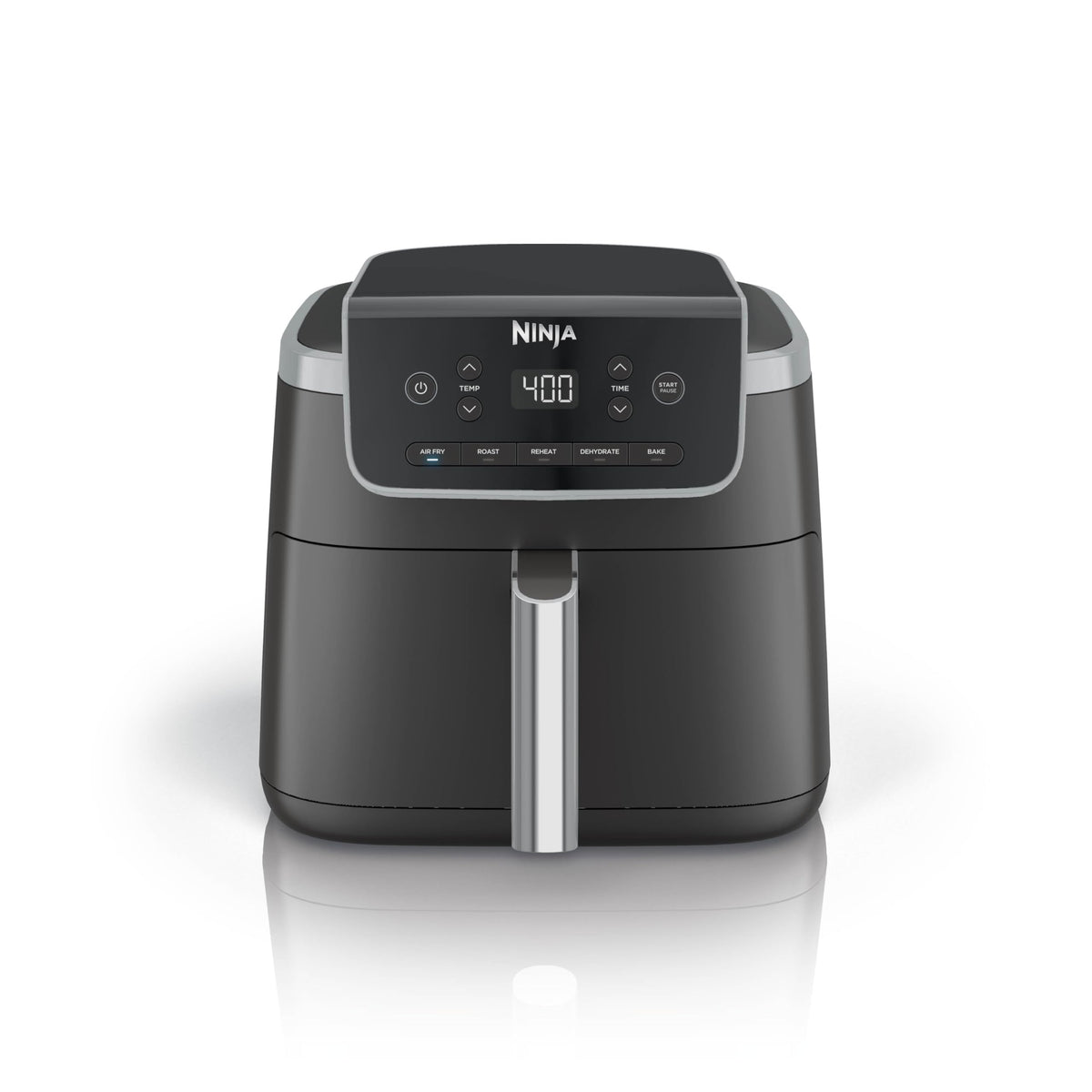 Ninja Air Fryer with Air Crisp | 5 QT Capacity fits up to 4lbs of Fries | 4-in-1 Pro Air Fry, Roast, Reheat, Dehydrate | 400°F Max Temp | 1750 Watts | W/Nonstick Basket & Crisper Plate | Grey | AF141
