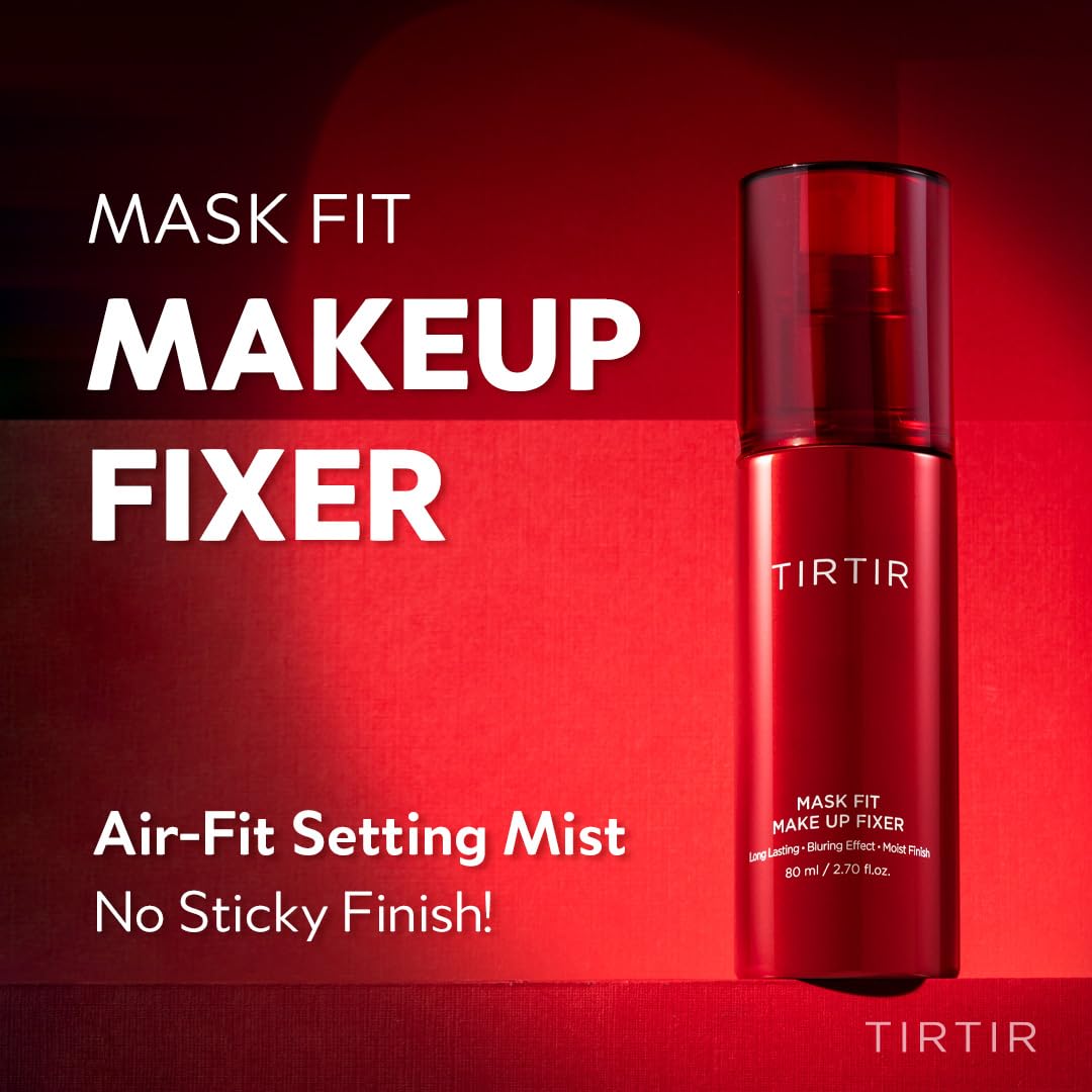 TIRTIR Waterproof Setting Spray – 24 Hour Long Lasting Fix, Sweatproof Water Resistant Makeup Finisher – Ethanol Free, Semi Matte Finish for Oily Skin – Korean Makeup Fixer
