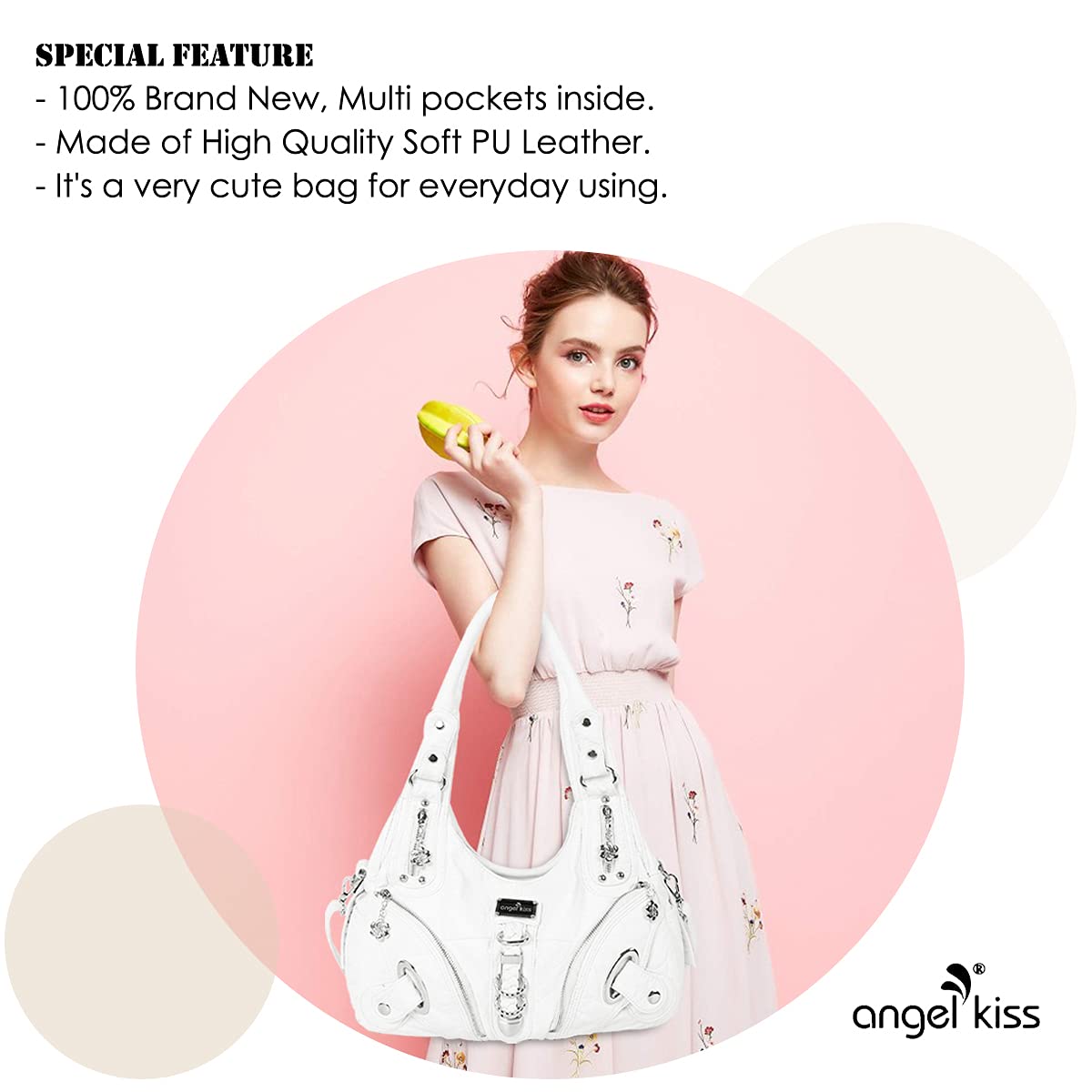 Angelkiss Hobo Purses and handbags for Women Satchel Handbag Women Purses Large Daily Shoulder Bags
