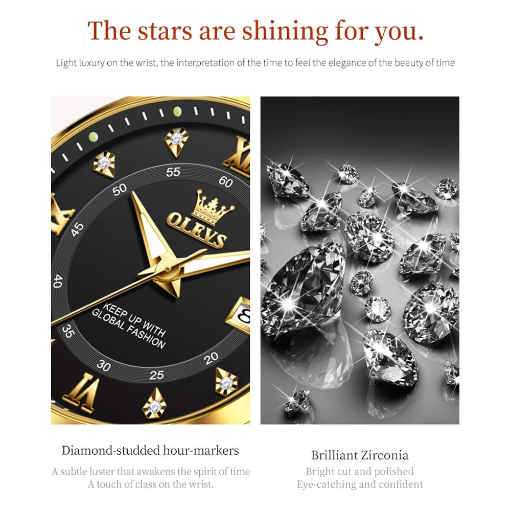 OLEVS Watch Women,Watches for Women,Luxury Casual Stainless Steel Women's Wrist Watches Classic Small Face Dress Analog Womens Watches with Date Easy to Read Waterproof Luminous Quartz Ladies Watches