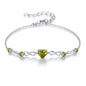 G&GEMSJEW Infinity Heart Birthstone Bracelets for Women, 925 Sterling Silver Women Charm Link Bracelet Adjustable, Birthday Anniversary Christmas Jewelry Gifts for Women Wife Mom Girlfriend Her