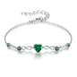 G&GEMSJEW Infinity Heart Birthstone Bracelets for Women, 925 Sterling Silver Women Charm Link Bracelet Adjustable, Birthday Anniversary Christmas Jewelry Gifts for Women Wife Mom Girlfriend Her