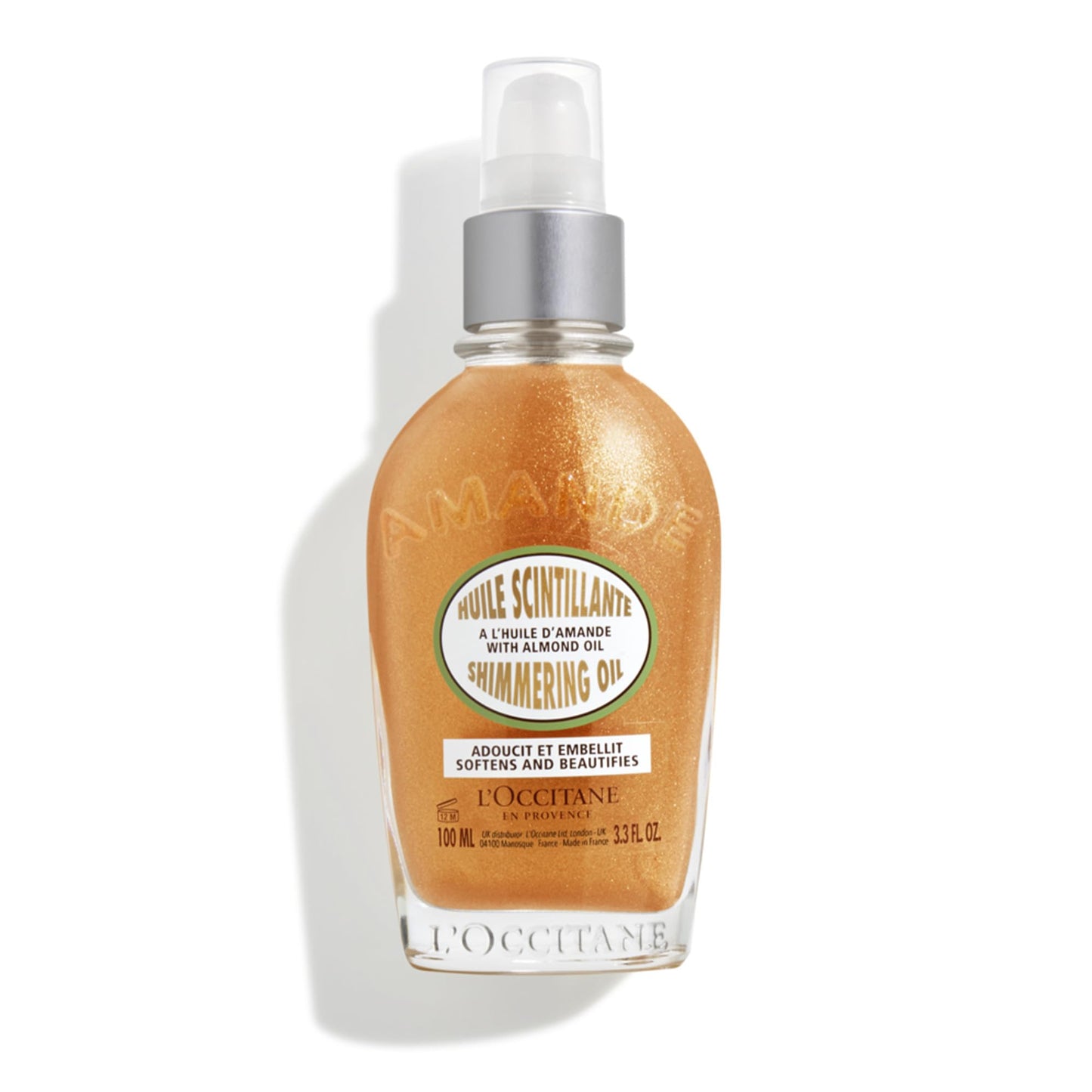 L'OCCITANE Almond Body Oil, Moisturizes, Nourishes, Hydrates, Softens Dry Skin, Absorbs Fast, Lightweight, Non-Greasy, Luxurious Post-Shower Skincare