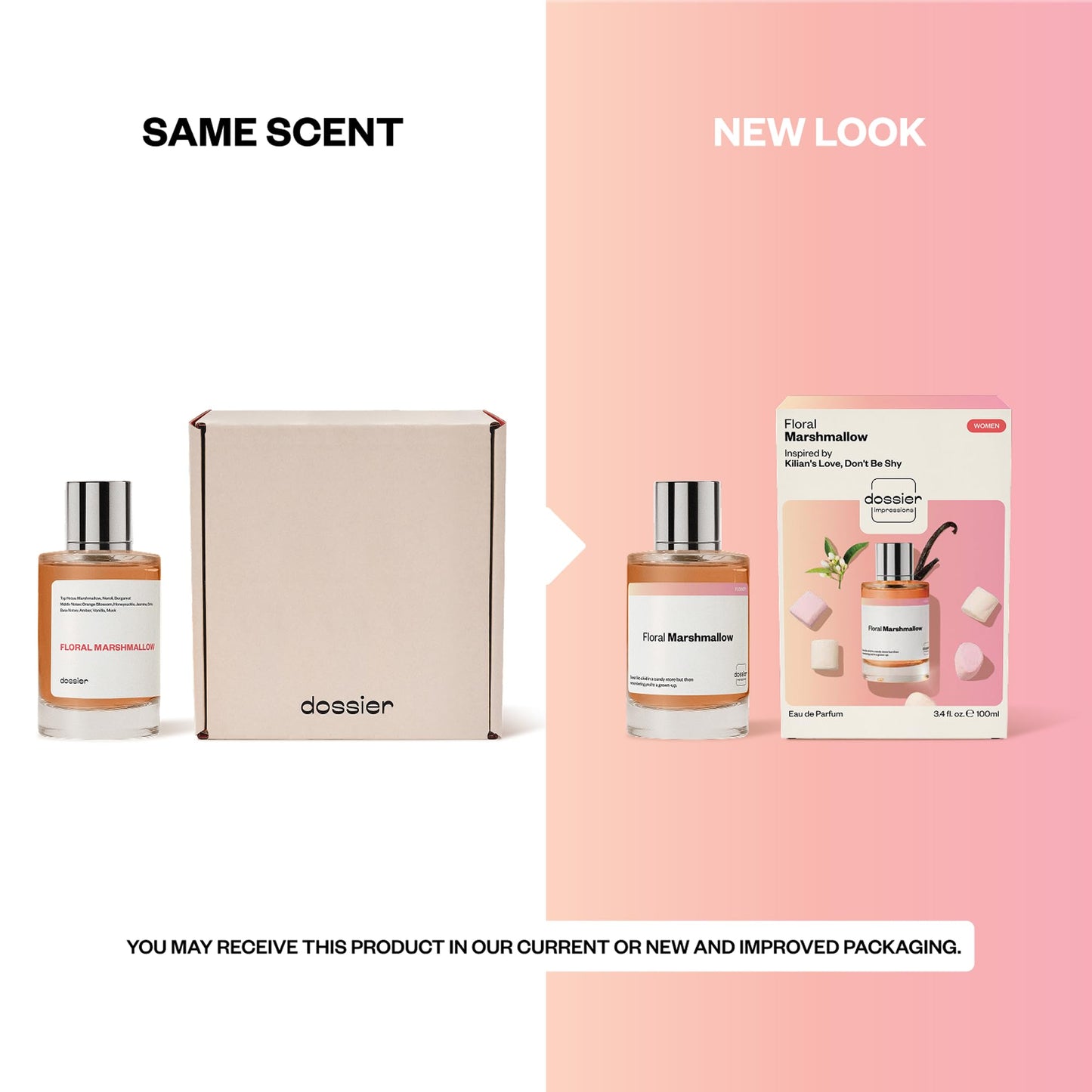Dossier - Ambery Vanilla - Eau de Parfum - Vanilla Perfume - Inspired by Black Opium - Long-Lasting Fragrance - Feminine - 1.7 fl oz (50ml)