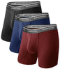 BAMBOO COOL Ultra Soft Mens Underwear Boxer Briefs Multi-pack | Bamboo Fabric‌,No Ride Up,More Breathable Than Cotton