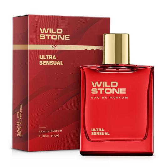 Wild Stone Ultra Sensual Eau De Parfum | 3.38oz,100 ml | Luxury EDP Perfume for Men | Intense Long Lasting Premium Fragrance| 100% Liquid Scent