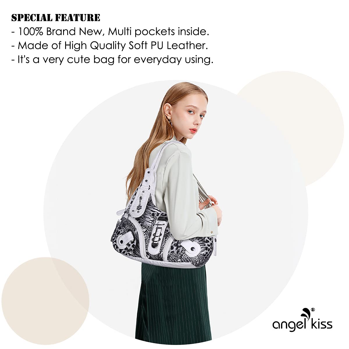Angelkiss Hobo Purses and handbags for Women Satchel Handbag Women Purses Large Daily Shoulder Bags