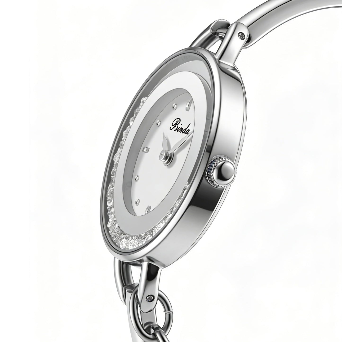 Binda Women's Quartz Watch – Stainless Steel Bracelet, Round Elegant Dial, Suitable for Daily and Formal Wear, Gift Box Included