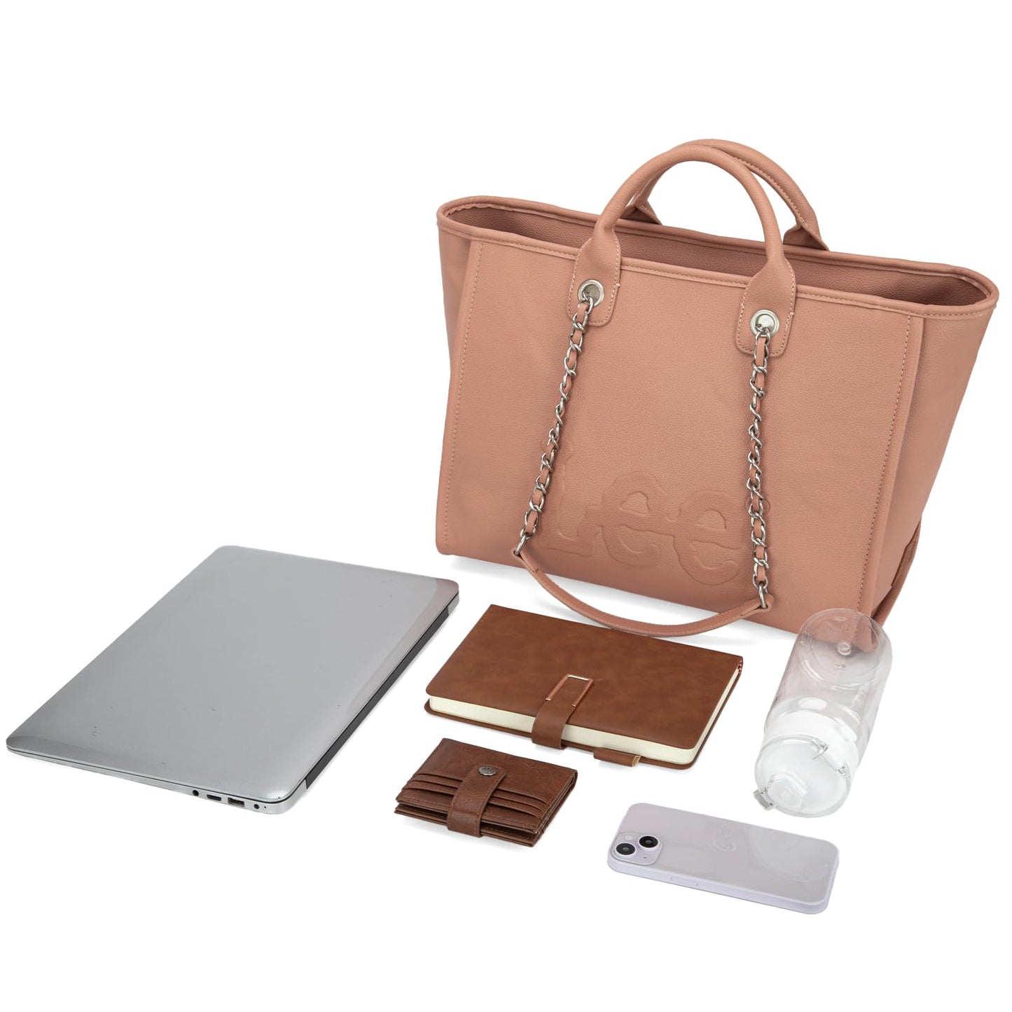 Lee Large Shoulder Tote Bag for Women Vegan Leather Top-Handle Bag