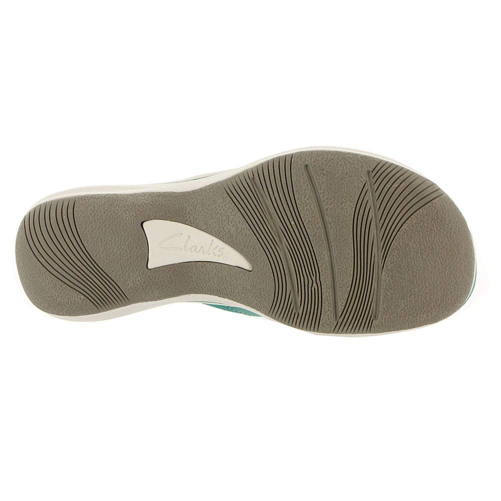 Clarks Women's Breeze Sea Flip-Flop, Navy Synthetic, 8Clarks Women's Breeze Sea Flip-Flop, Navy Synthetic, 8