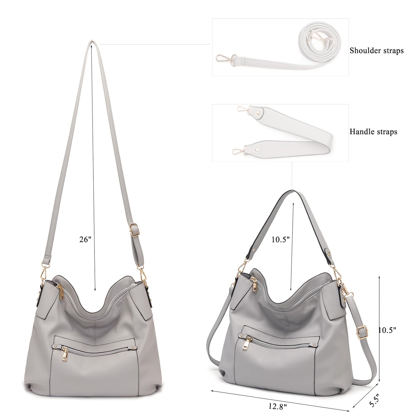 Large Crossbody Bags Ladies Shoulder Handbags Purse and Wallet Set for Women Totes Hobo Purses