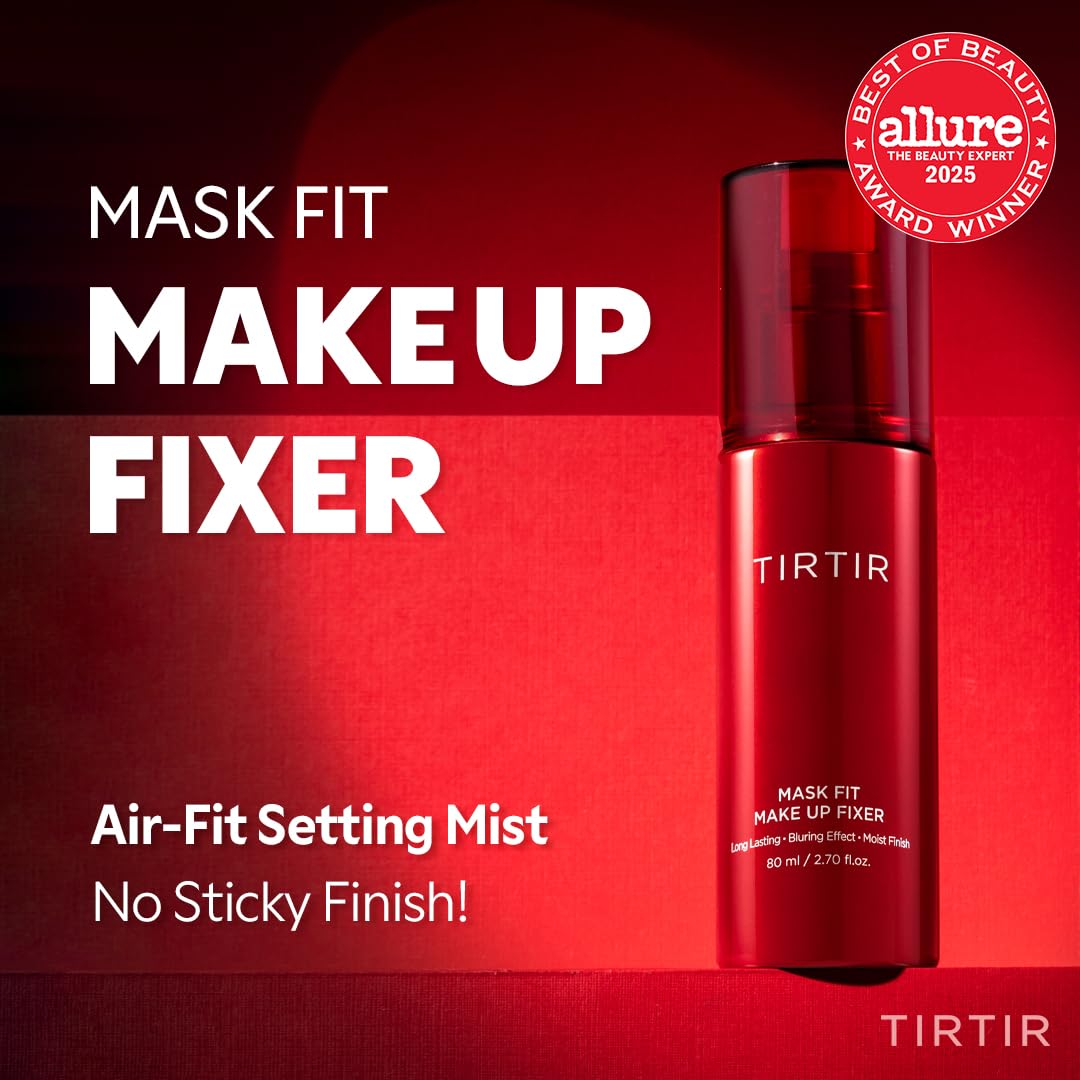 TIRTIR Waterproof Setting Spray – 24 Hour Long Lasting Fix, Sweatproof Water Resistant Makeup Finisher – Ethanol Free, Semi Matte Finish for Oily Skin – Korean Makeup Fixer