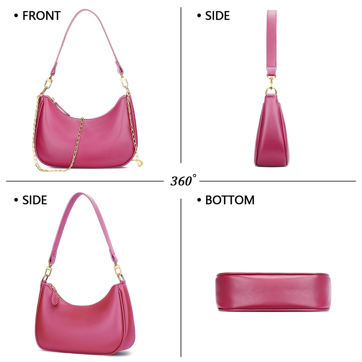 KKXIU Shoulder Bag for Women Cute Hobo Purses and Handbags Retro Clutch Underarm Purse | Cute