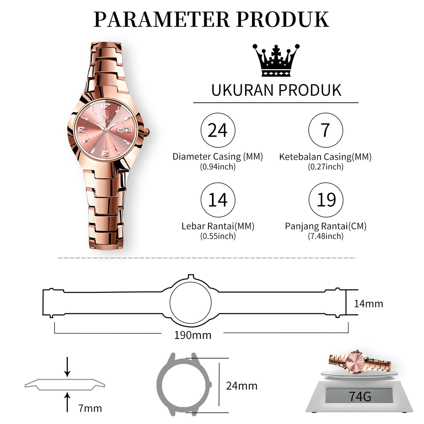 OLEVS Watch Women Luxury Dainty Vintage Square/Round Small Watches for Women Waterproof Stainless Steel Analog Women's Watches with Day Date Fashion Dress Easy Read Female Watch Reloj para Mujer