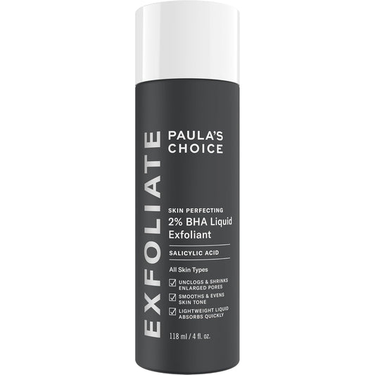Paula's Choice SKIN PERFECTING 2% BHA Liquid Exfoliant with Salicylic Acid, Facial Polish for Pores, Wrinkles & Fine Lines, Suitable for Blackhead-Prone Skin, Fragrance-Free