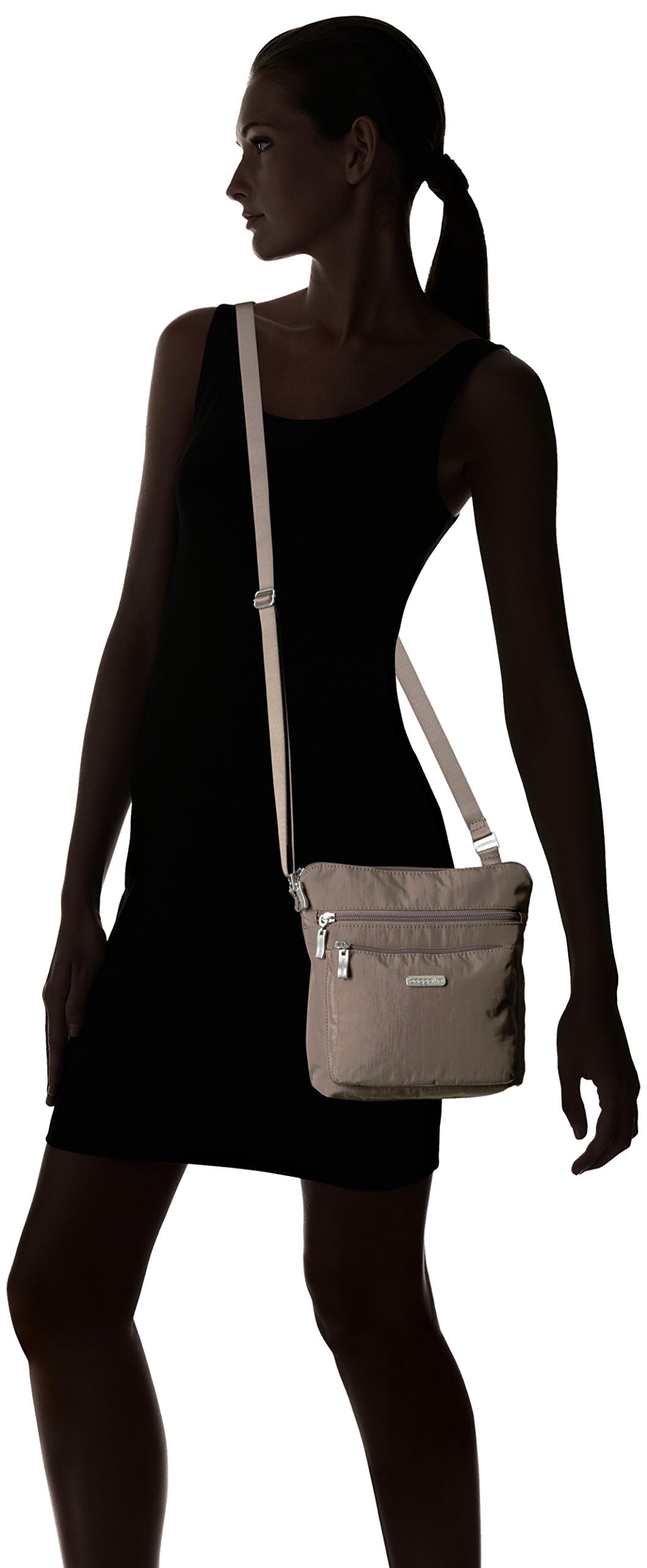 Baggallini Pocket Crossbody Bags for Women 8x8 Small Lightweight Durable Water-resistant Travel Purse W/Rfid
