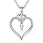STORUP Heart Initial Necklaces for Women Girls, 14K-Gold-Plated Initial A-Z Heart Necklaces for Teen Girl Jewelry Birthday Gifts for Girls Women Her Wife Mom