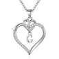 STORUP Heart Initial Necklaces for Women Girls, 14K-Gold-Plated Initial A-Z Heart Necklaces for Teen Girl Jewelry Birthday Gifts for Girls Women Her Wife Mom