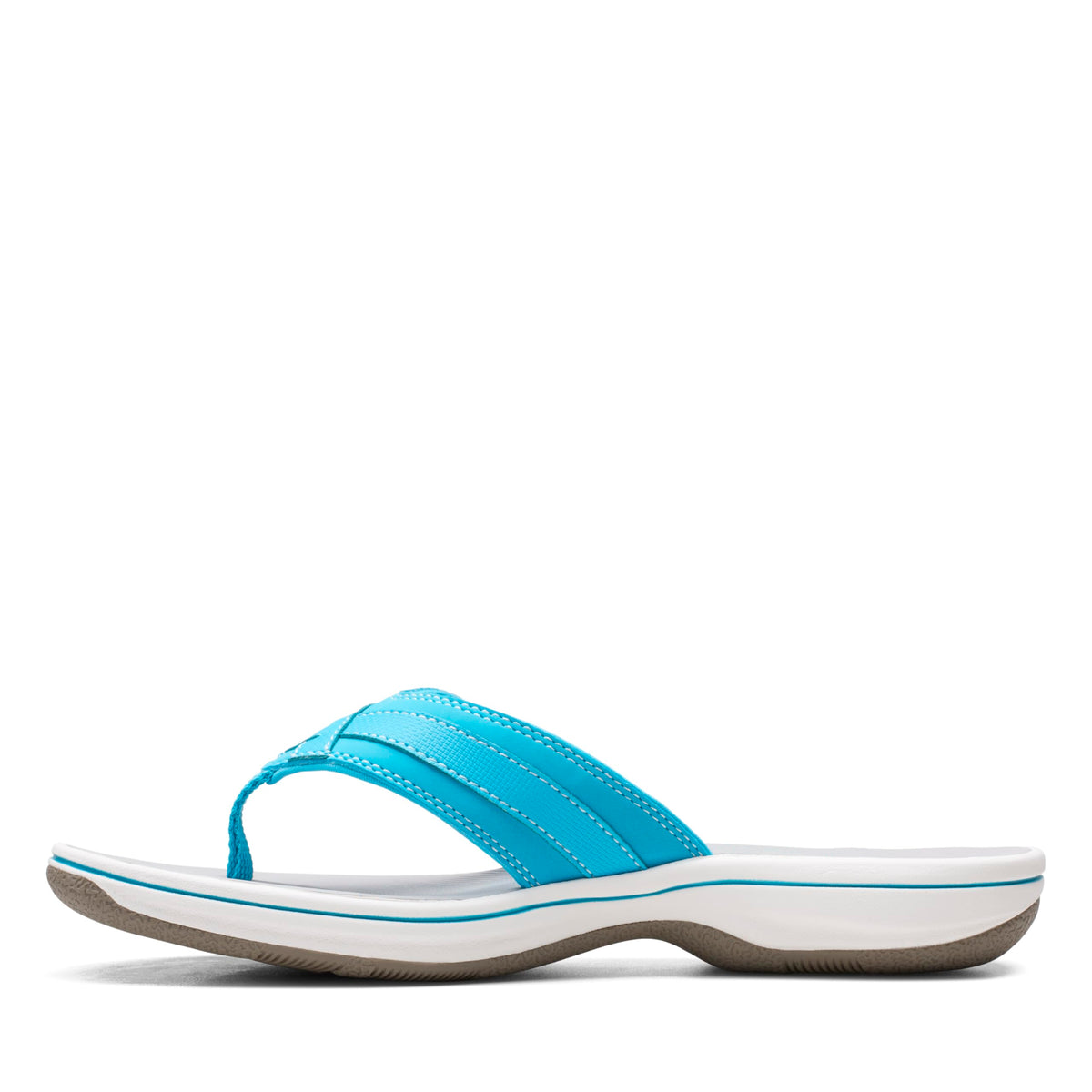 Clarks Women's Breeze Sea Flip-Flop, Navy Synthetic, 8Clarks Women's Breeze Sea Flip-Flop, Navy Synthetic, 8