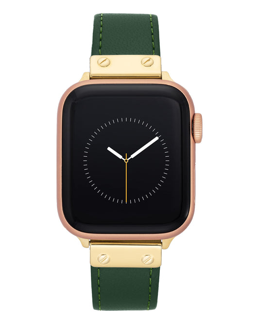 Anne Klein Leather Fashion Band for Apple Watch Secure, Adjustable, Apple Watch Band Replacement, Fits Most Wrists