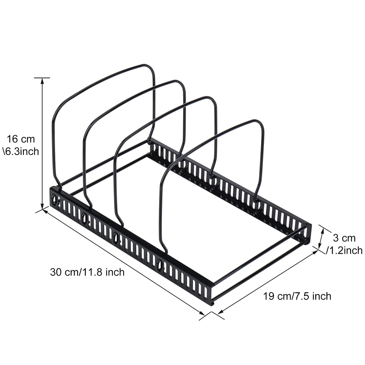 Adjustable Cookware Organizer Rack for Pots, Pans & Lids