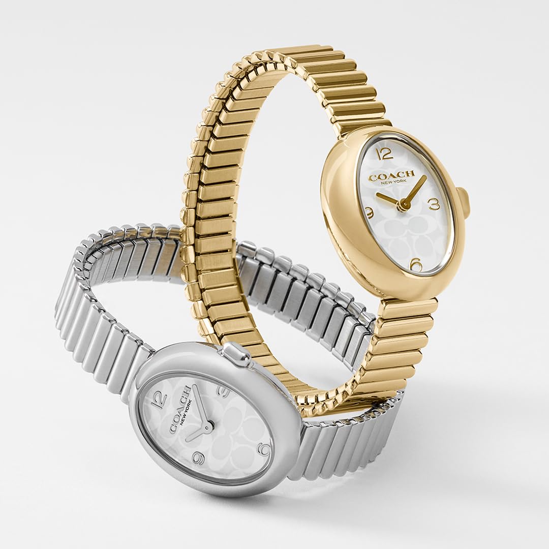 COACH Women's Sammy 2H Quartz Bracelet Watch, 22.5mm Petite Oval Case, Premium Fashion, Everyday Wear - Gift for Her