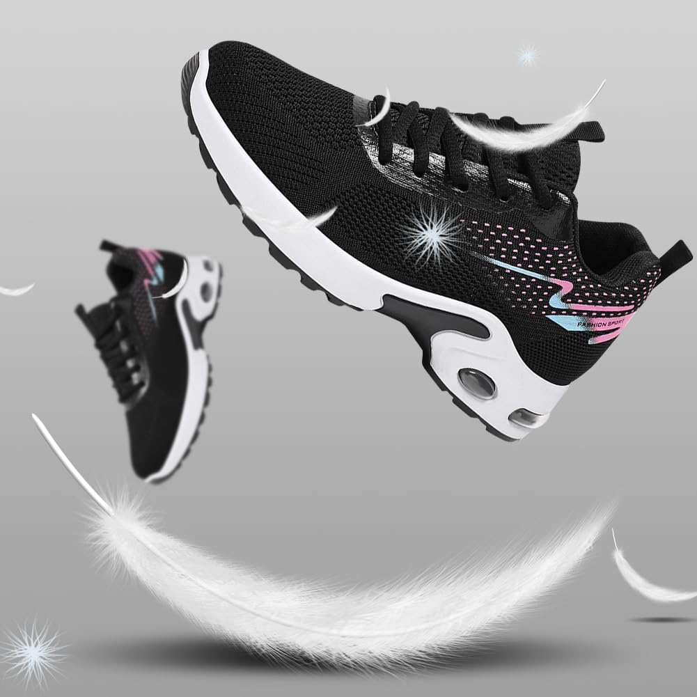 Padgene Womens Sneakers Air Cushion Running Shoes Lightweight Tennis Walking Shoes Mesh Breathable Gym Work Fashion Sneakers Athletic Comfortable CasualPadgene Womens Sneakers Air Cushion Running Shoes Lightweight Tennis Walking…size8