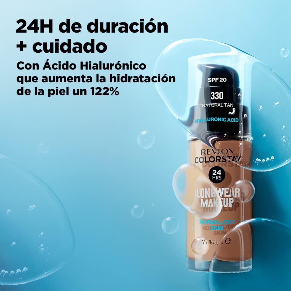 Revlon Liquid Foundation, ColorStay Face Makeup for Normal & Dry Skin, SPF 20, Longwear Medium-Full Coverage with Natural Finish, 240 Medium Beige, 1 Fl Oz