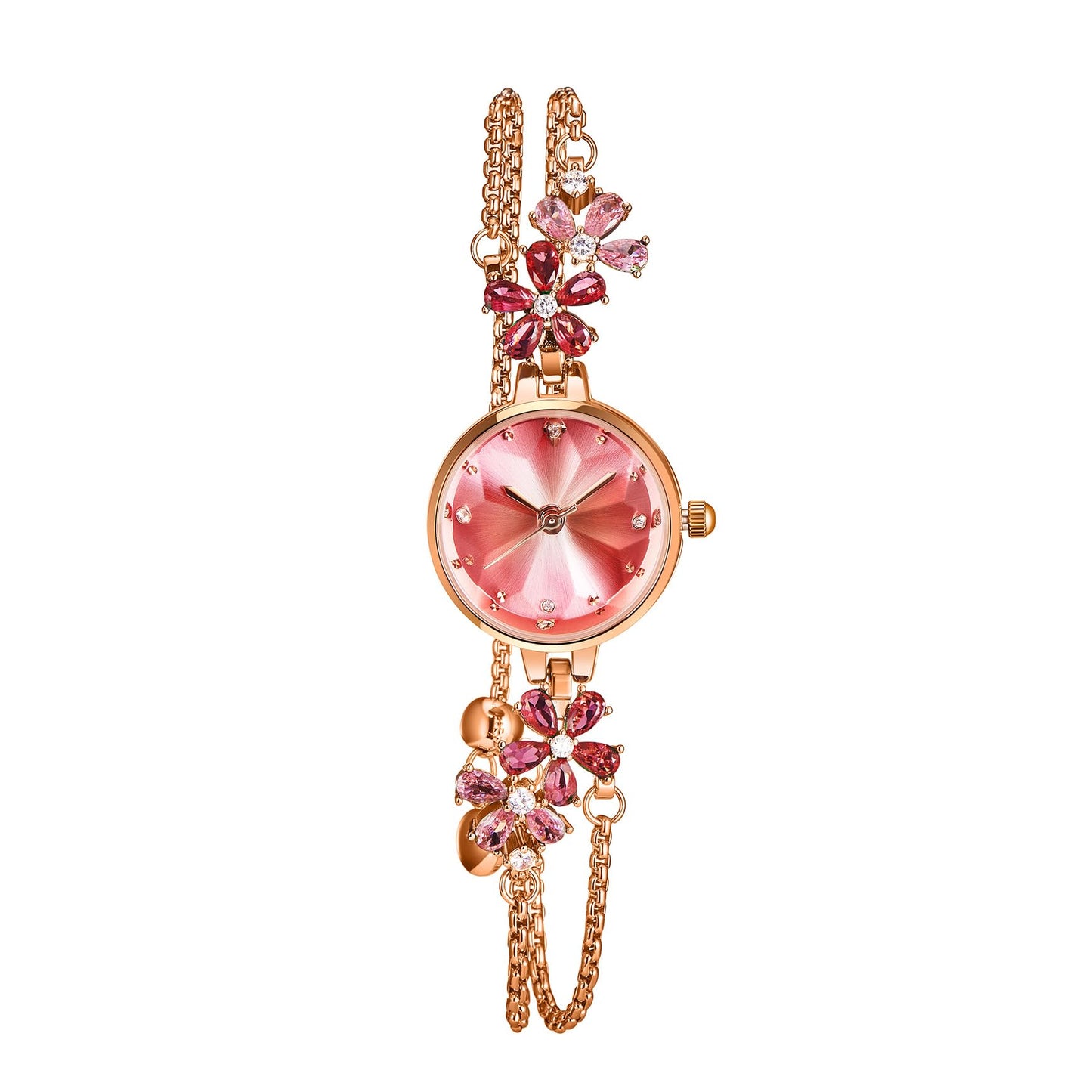 TIME100 Women's Bracelet Watches Ladies Quartz Wrist Watch with Green Dial Bezel with Crystals in Movement Bracelet Strap with Diamonds Waterproof