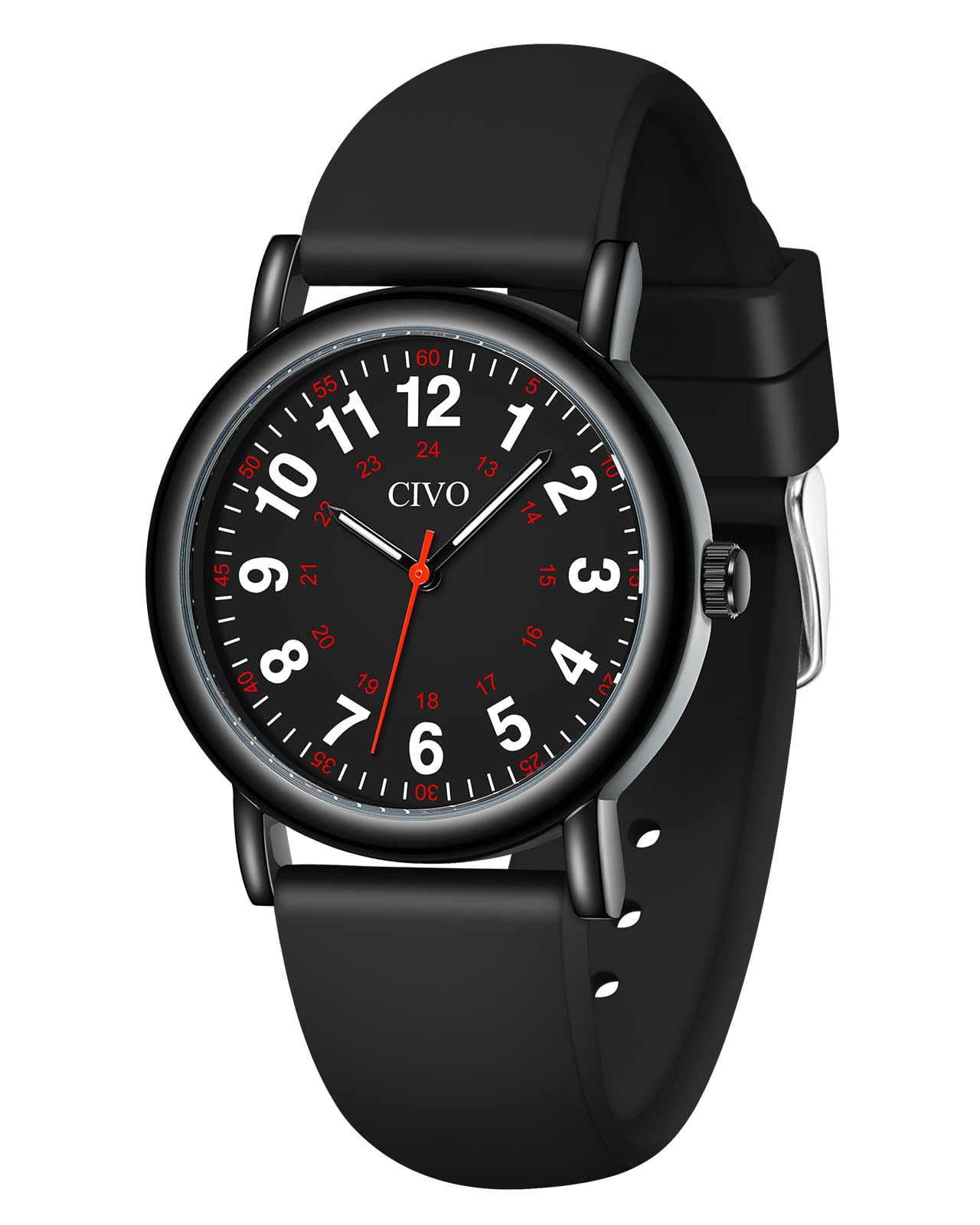 CIVO Nurse Watches for Women Men: Analog Waterproof Watch with Easy Read Dial Second Hand - Gifts for Nurses Medical Student Doctors