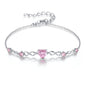 G&GEMSJEW Infinity Heart Birthstone Bracelets for Women, 925 Sterling Silver Women Charm Link Bracelet Adjustable, Birthday Anniversary Christmas Jewelry Gifts for Women Wife Mom Girlfriend Her