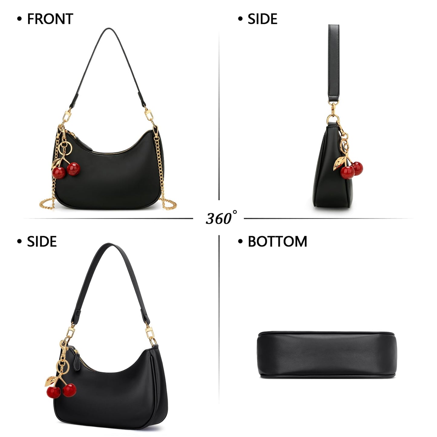 KKXIU Shoulder Bag for Women Cute Hobo Purses and Handbags Retro Clutch Underarm Purse | Cute