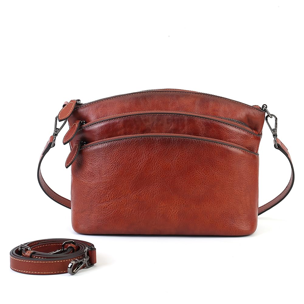 Genuine Leather Purses for Women Vintage Crossbody Bags for Women Hand Bags Women's Shoulder Handbags | Genuine Leather