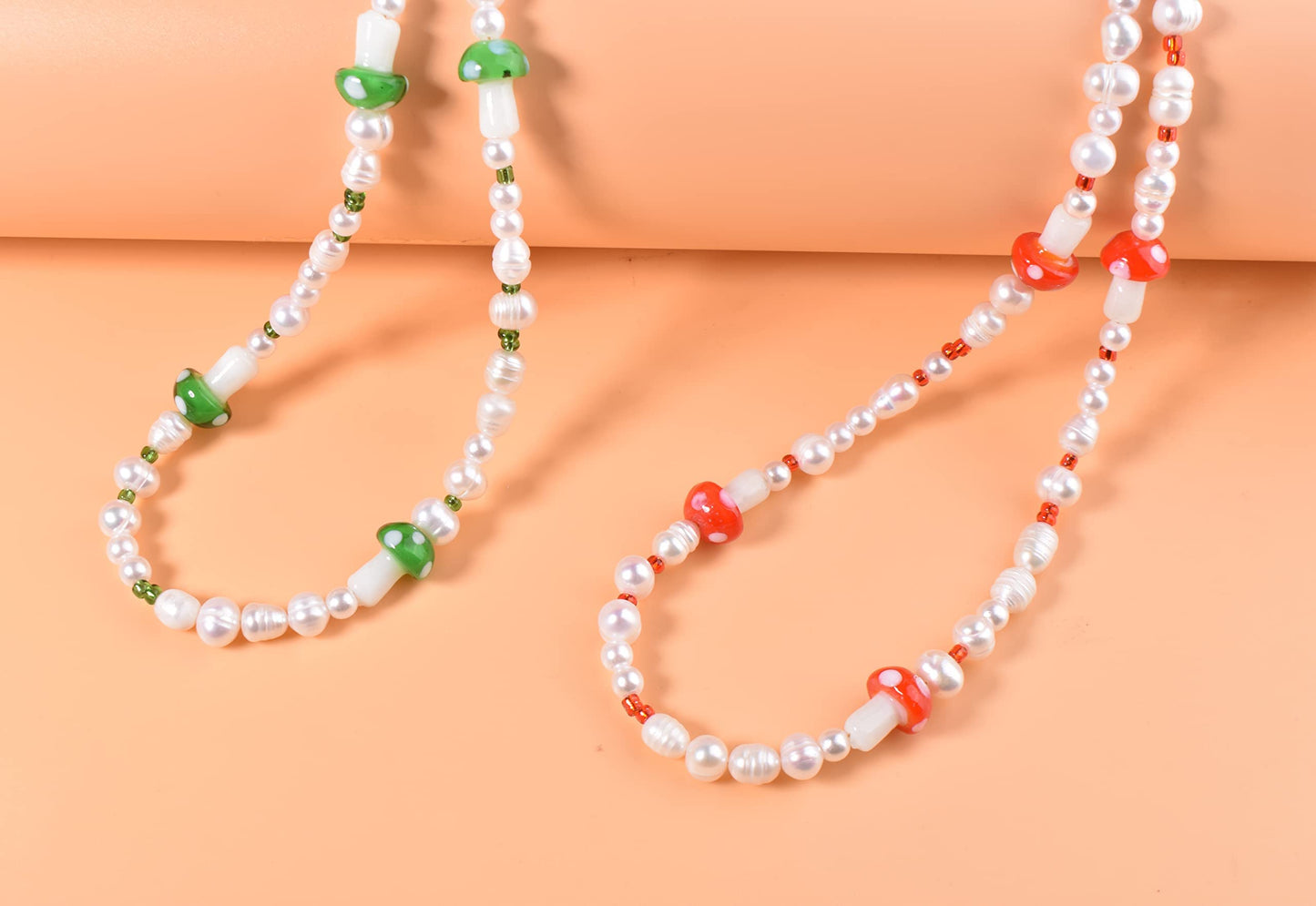 Natural Freshwater Pearl Fun Flirty Beaded Choker Necklace Handmade Summer Boho Jewlery Gifts for Women Teen