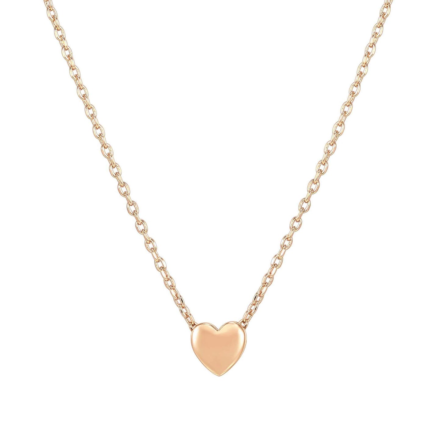 PAVOI 14K Gold Plated Cubic Zirconia Heart Necklace | Cute Dainty Love Pendant Necklaces for Women - Valentines Day Trendy Jewelry
