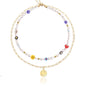 Natural Freshwater Pearl Fun Flirty Beaded Choker Necklace Handmade Summer Boho Jewlery Gifts for Women Teen