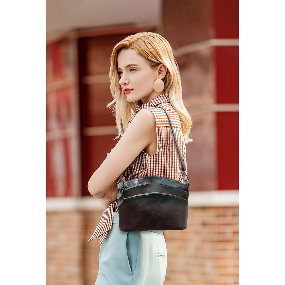 Genuine Leather Purses for Women Vintage Crossbody Bags for Women Hand Bags Women's Shoulder Handbags | Genuine Leather
