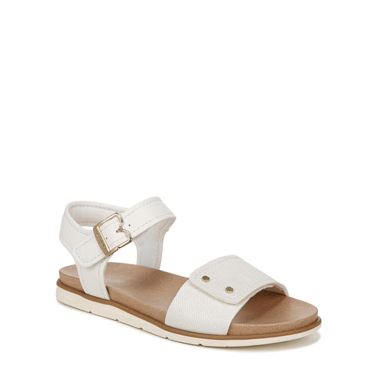 Dr. Scholl's Womens Nicely Sun Flat Sandal Off White 9 MDr. Scholl's Womens Nicely Sun Flat Sandal Off White 9 M