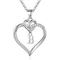 STORUP Heart Initial Necklaces for Women Girls, 14K-Gold-Plated Initial A-Z Heart Necklaces for Teen Girl Jewelry Birthday Gifts for Girls Women Her Wife Mom
